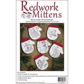 Redwork Mittens Ornament Kit
